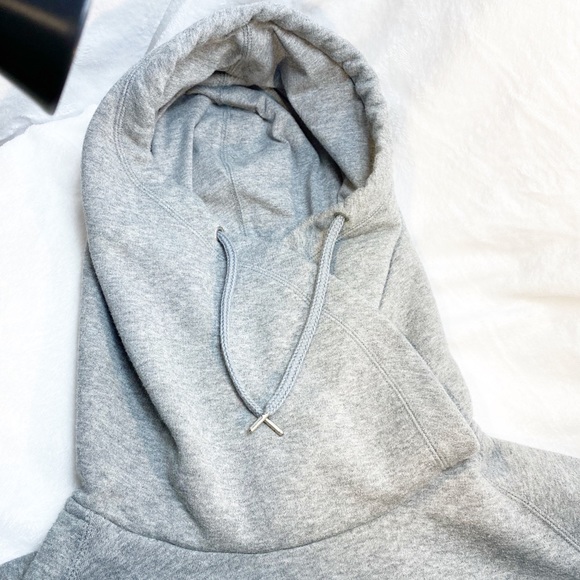 Nike Hoodie Sweatshirt With Silver Gray Spellout Medium - Picture 3 of 10